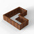 Plantenbak Module+ Corten 210x210x28 cm (60cm diep) CORTEN Bloembakken