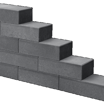 Lineablock Mount Everest 40x20x12,5 Strak muurelement,ongetrommeld Stapelblokken