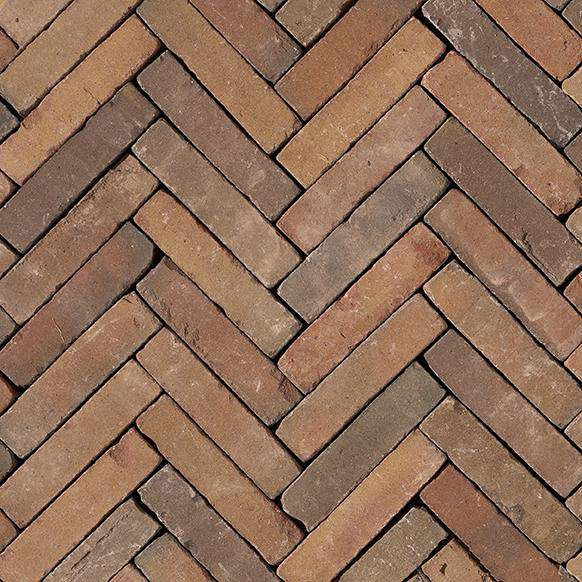 UWF60 Varia WS Classica Geel rood bont onbezand Waalformaat 5x20x6 Getrommeld Gebakken klinkers