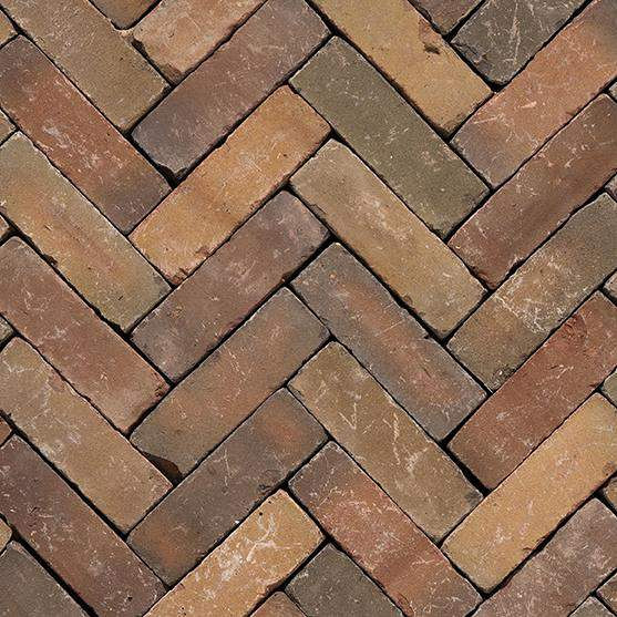 UDF60 Varia WS Classica Geel rood bont onbezand Dikformaat 6,5x20x6 Getrommeld Gebakken klinkers