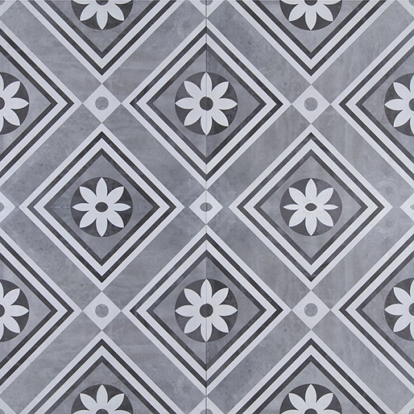 GeoCeramica Concreet Flower Decorate 60x60x4 Keramische tegels
