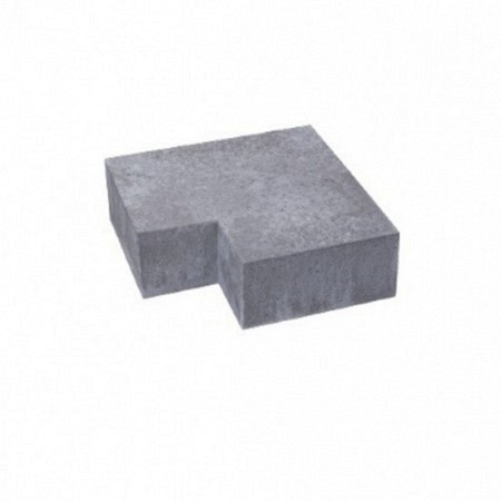Oud Hollands hoekstuk traptreden 90gr Grijs 60x60x15 Buiten (37x15) Traptreden