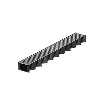 Hexaline 2.0 goot Zwart 100x8,1 Incl. vz.st. sleufrooster Goten