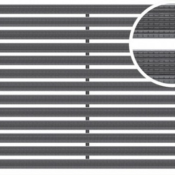 Mat tbv schoonloper 60x60x2cm alum+rub+zw Schoonlooproosters