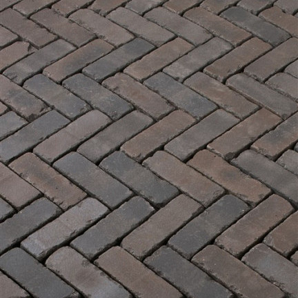 DF60 Ancona antica Zwart-blauw-bruin 6,7x20,4x6 Getrommeld Gebakken klinkers