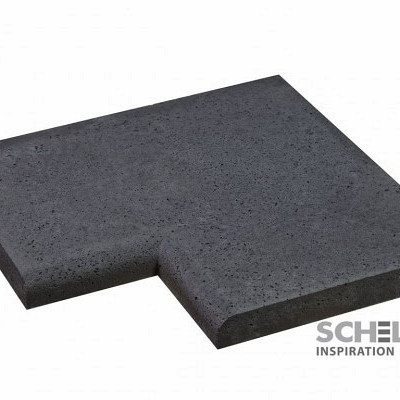 Oud Hollandse zwembadrand hoek Carbon 100x100x5 Oud Hollandse tegels 