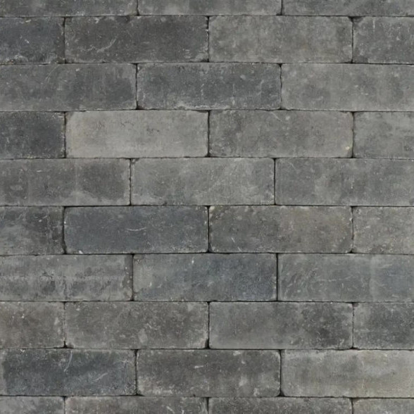 Metro Trommelsteen 21x7x7 grijs/zwart genuanceerd Beton klinkers