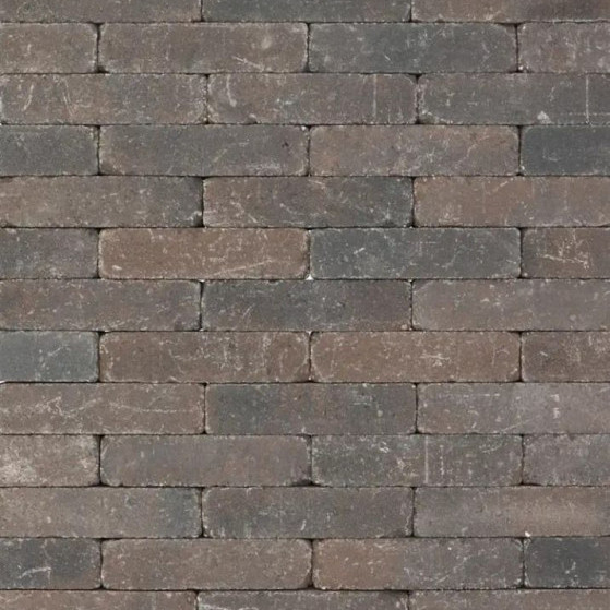 Metro Trommelsteen waalformaten Bruin-zwart 5x20x7 Beton klinkers