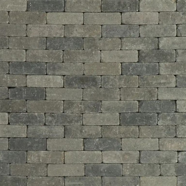 Metro Trommelsteen rijnformaten Grijs-zwart 5x15x7,5 Beton klinkers