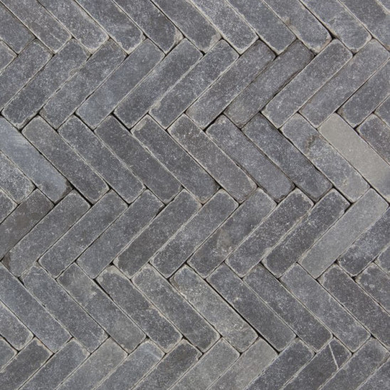 Waalformaat blue moon honed anticato Blauw-grijs 5x20x5 Natuursteen tegels 