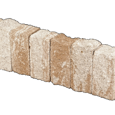 Palissade-stapelblok splitton Sierra Nevada 12x12x25 Gekloofd/getrommeld Stapelblokken