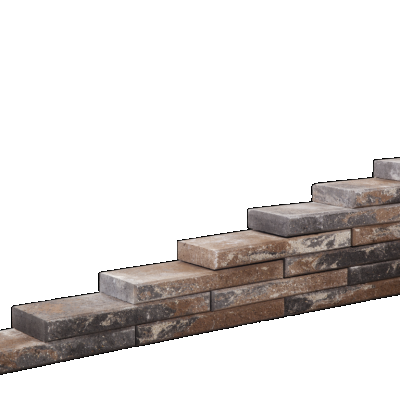 Line block Kilimanjaro 20x55x6 Strak stapelbaar muurelement 2 zijden gekloofd met facet Stapelblokken