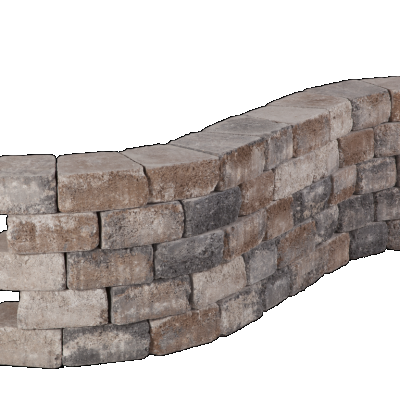 Pilestone Kilimanjaro 17/23x21,5x10 Getrommeld stapelbaar muurelement in trapeziumvorm met 2 ruwe zijden Stapelblokken