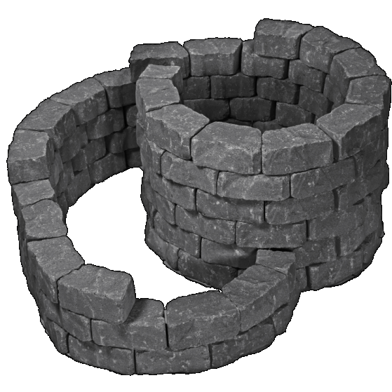 Promo-wall kruidenspiraal Mount Everest Kruidenspiraal compleet met bouwtekening en halve stenen Stapelblokken