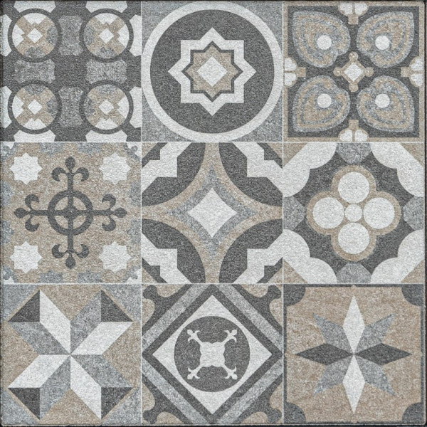 GeoProArte Design Mosaic Md Taupe Deco 60x60x4 Beton tegels