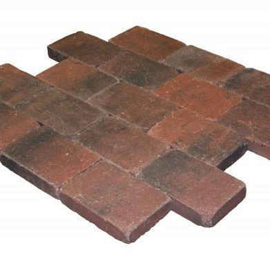 Metro Trommelsteen Rood genuanceerd 15x20x6 Beton klinkers