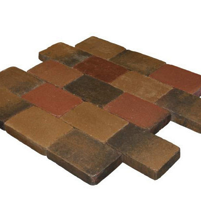 Metro Trommelsteen Brons genuanceerd 15x20x6 Beton klinkers