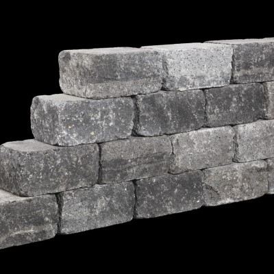 Combiwall Splitton Matterhorn 20x20x7,5 Getrommeld,4 zijden gekloofd muurelement Stapelblokken