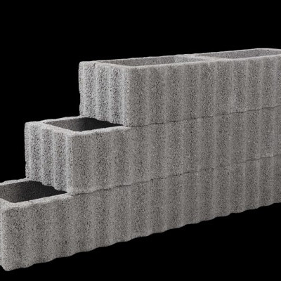Beplantbare resupor elementen Grijs 30x40x25 Kubusflor Bloembakken