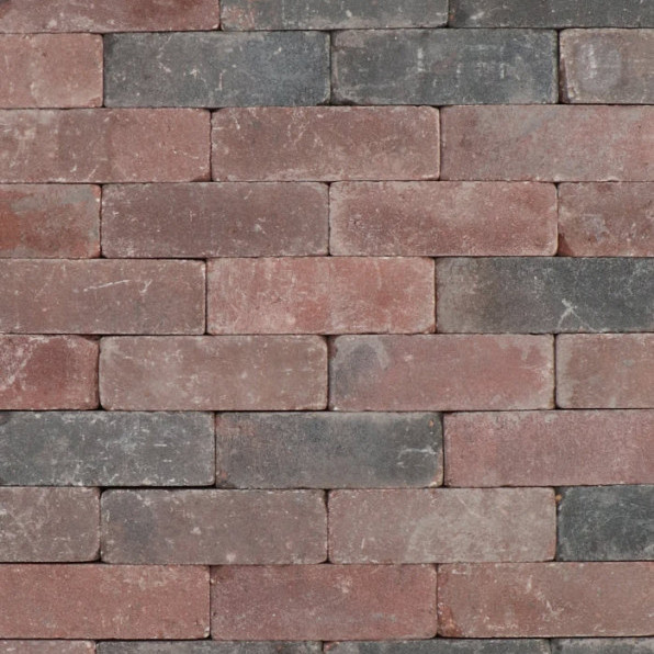 Metro Trommelsteen dikformaten Rood genuanceerd 7x21x7 Beton klinkers