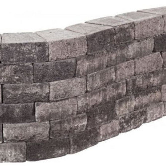 Pilestone ronde bloembak Gothic 17/23x21,5x10 Compleet met bouwplan Stapelblokken