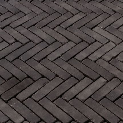 WF60 Lucca antica Zwart zilverzand 5x20,4x6 Getrommeld Gebakken klinkers