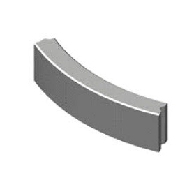 Bochtband Grijs 6x20x78.5 R=1 Opsluitbanden