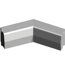 Bochtband Hoekstuk 135 gr. Grijs 10x20 Opsluitbanden