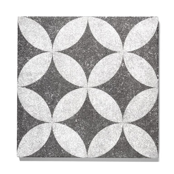 GeoProArte Dark Grey Flower 60x60x4 Beton tegels