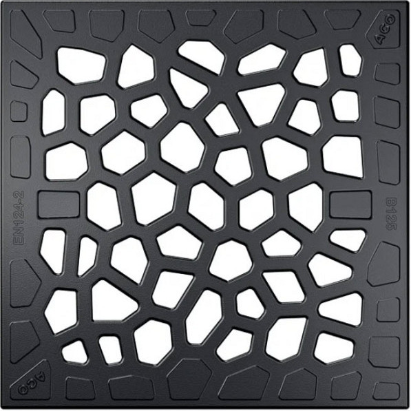 Voronoi rooster gietijzer 25 Goten