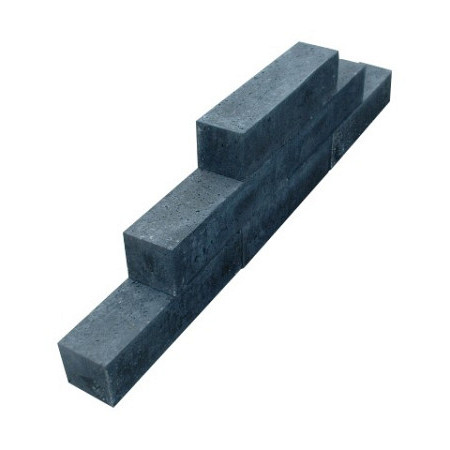 Stapelblok oudhollands 20x20x100 grijs of zwart Stapelblokken