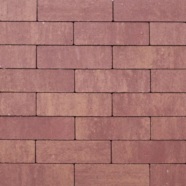 Strackstone Crown GRN+ DF 21x7x8 vlak wijnr/oker genuanceerd Beton klinkers