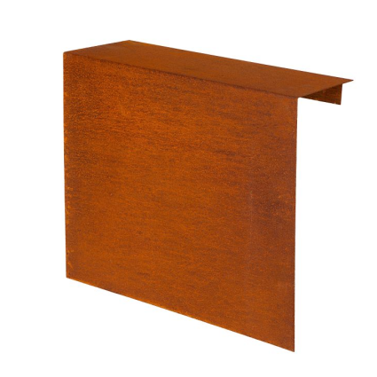 Overzetstuk muurelement recht Corten 150x45x15,8 Borderrand cortenstaal 