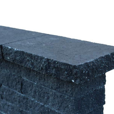 Wallblock afdekplaat split Antraciet 25x60x6 Afdekelementen