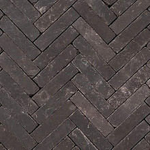 UWF60 Ares Zwart bezand 5x20x6 Waalformaat Getrommeld Stenen en klinkers
