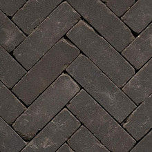 UDF60 Ares Zwart bezand 6,5x20x6 Dikformaat Getrommeld Stenen en klinkers