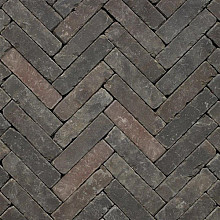 UWF60 Atlas Vida Aubergine zwart bezand 5x20x6 Waalformaat Getrommeld Stenen en klinkers