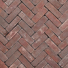 DF80 Ruston Natura Rood paars bezand 6,5x20x8 Dikformaat Getrommeld Stenen en klinkers