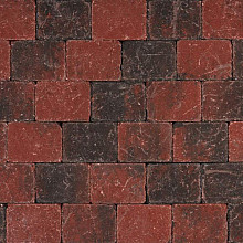 Tambour Trommelsteen dikformaten Rood/Zwart 7x21x7 Beton klinkers