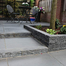 Wallblock split Antraciet 12x15x60 (eenzijdig gekloofd) Stapelblokken