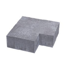 Oud Hollands hoekstuk traptreden 90gr Grijs 60x60x20 Buiten (40x20) Traptreden