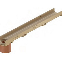 Euroline H60 gootelement 100x5,5 zonder rooster met onderuitloop 110mm Goten