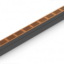 SlimLine 6,1x100x10 Gootelement inclusief corten rooster Afvoergoten 