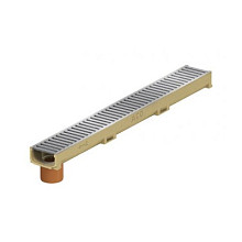 Euroline H60 goot Incl. vz.st. sleufrooster, onderuitloop 110mm Goten