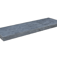 Vijverranden/afdekplaten Blue Moon Honed Linea Grijs-blauw 100x25x3 Plaat Vijver- en zwembadrand