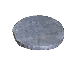 Staptegel rond blue moon honed Blauw-grijs 35x35x3 Gezaagd en gezoet Natuursteen tegels 