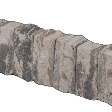 Palissade-stapelblok splitton Kilimanjaro 12x12x25 Gekloofd/getrommeld Stapelblokken