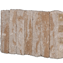 Palissade-stapelblok splitton Sierra Nevada 12x12x50 Gekloofd/getrommeld Stapelblokken