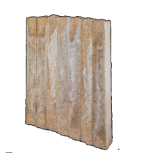 Palissade-stapelblok splitton Sierra Nevada 12x12x100 Gekloofd/ongetrommeld Stapelblokken