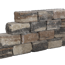 Combiwall Splitton Kilimanjaro 20x40x15 Getrommeld,4 zijden gekloofd muurelement Stapelblokken